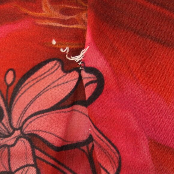 Mary Katrantzou 100% Silk Kaftan Maxi Dress Cover Up Floral Sheer Size Small - Picture 7 of 16